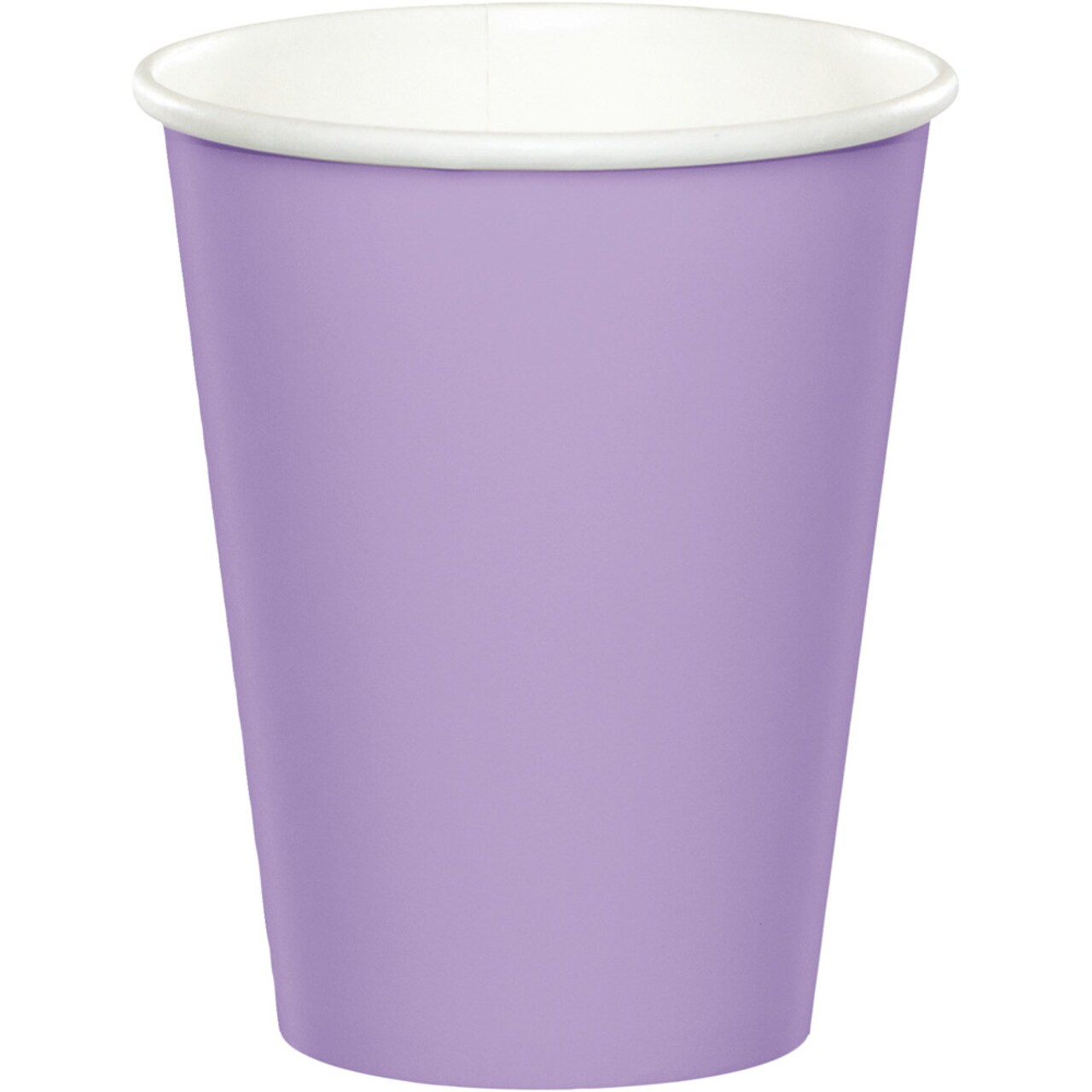 Party Central Hot and Cold Disposable Paper Drinking Party Tumbler Cups - 9oz. - Luscious Lavender - Club Pack of 240